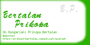 bertalan prikopa business card